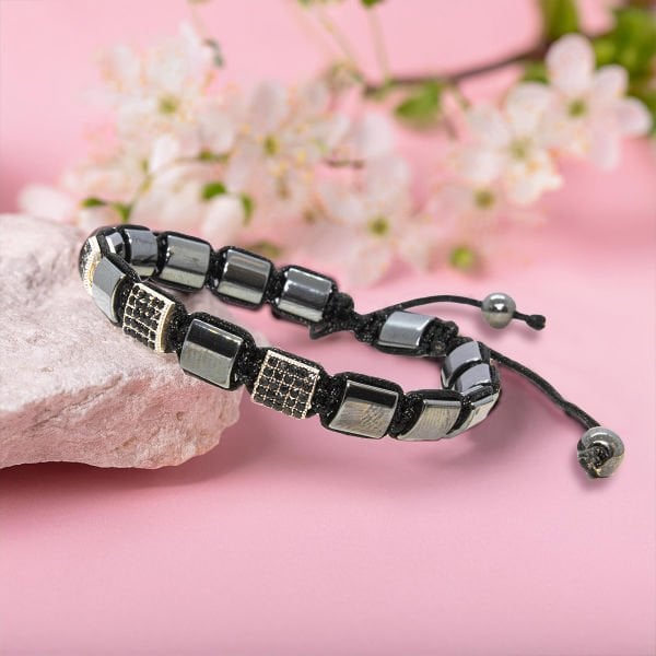 Hematit Zirkonyum ip Bileklik