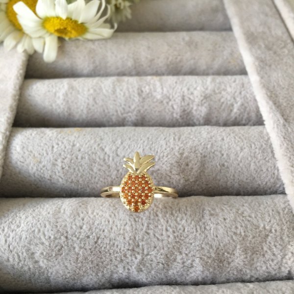 Full Zirkon Taşlı Ananas Yüzük