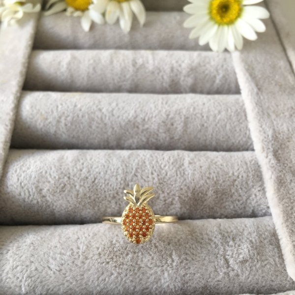 Full Zirkon Taşlı Ananas Yüzük