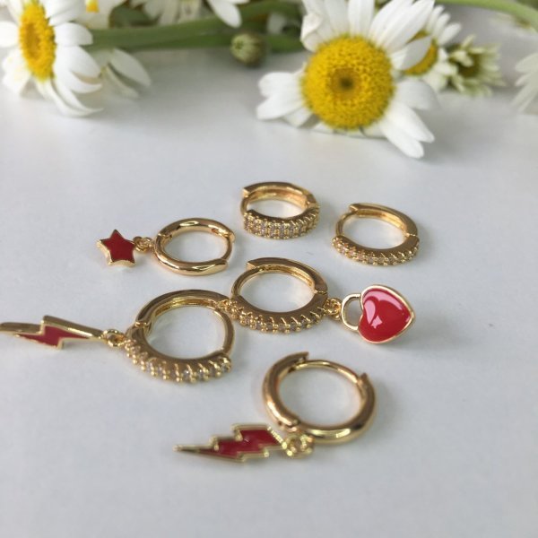 Full Zirkon Taşlı Özel Seri Love Set Küpe