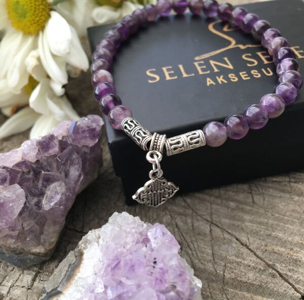 Ametist Doğaltaş Bileklik